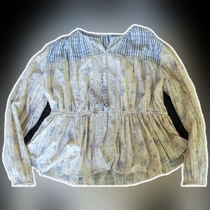 American Eagle Outfitters Striped and Floral Blouse